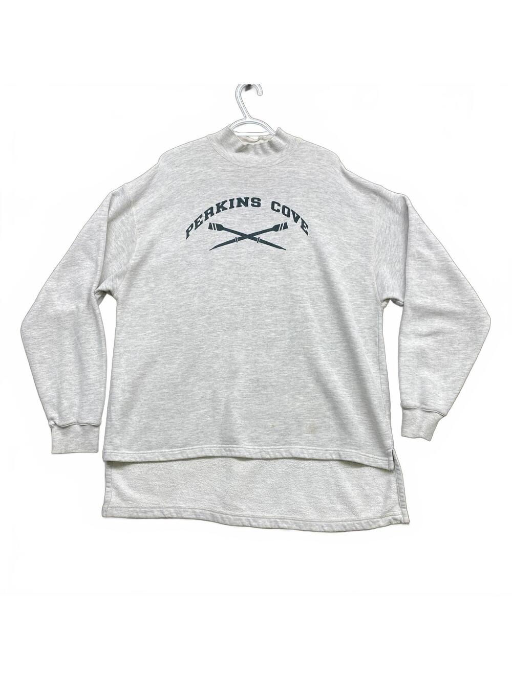 VTG 90's Perkins Cove Ogunquit Maine Sweatshirt Gray Sz Large Basik Ink Souvenir